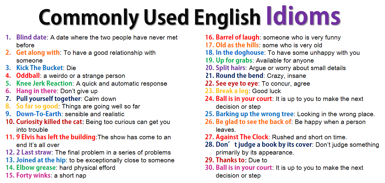 English Idioms Worksheet Pdf