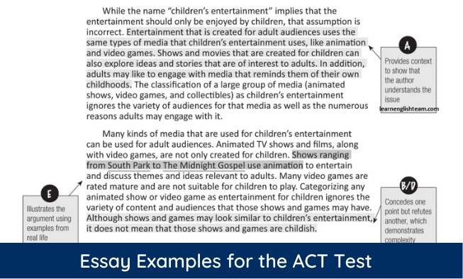 act essay examples pdf