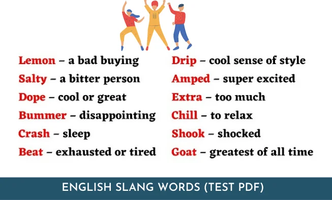 Slang Words Dictionary  Slang words, Good vocabulary, Words