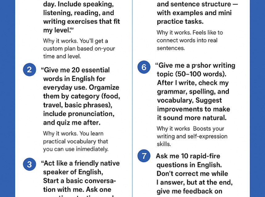 10 ChatGPT Prompts for English Learners ad-mania